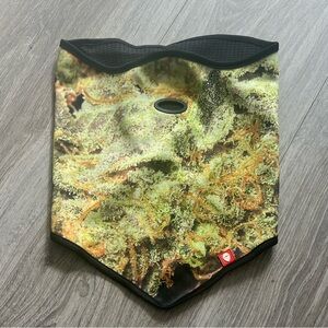Vintage Air Hole Ganja Nug Print Snowboard Face Mask vlcro Fleece Airhole Rare